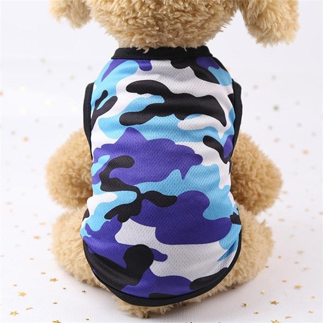 Pet Puppy Shirt Vest For Dogs, Camouflage Pet Dog Spring Summer Clothes, Military Dog T Shirt Para Perro Tshirt