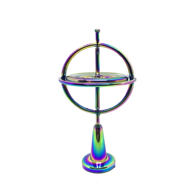 Creative Scientific Educational Metal Finger Gyroscope Gyro Top Pressure Relieve Classic Toy Traditional Learning Toy For Kids