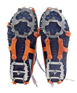 1 Pair 18 Teeth crampons Non-slip Ice Snow Climbing Anti-slip Shoe Covers Spike Cleats Crampons Anti-slip Overshoes M/L