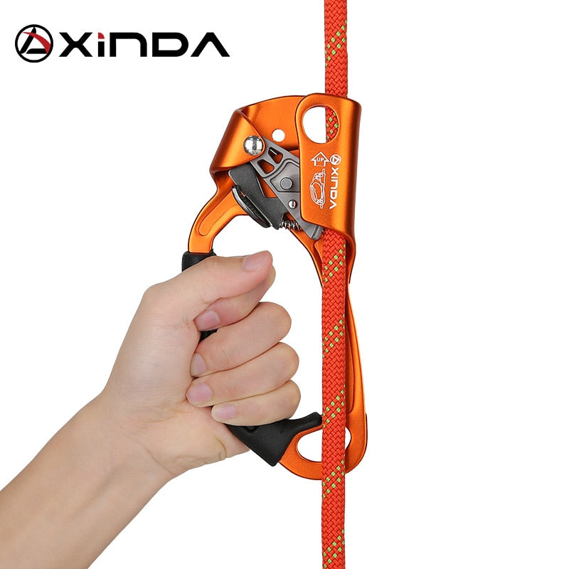 XINDA  Outdoor Sports Rock Climbing Left Hand Grasp 8mm-13mm Rope Hand Ascender Device Mountaineer Riser Tool Kits