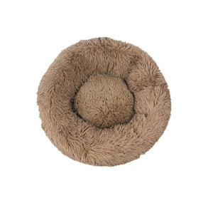 Long Plush Super Soft Pet Bed Kennel Dog Round Cat Winter Warm Sleeping Bag Puppy Cushion Mat Portable Cat Supplies 46/50/60cm