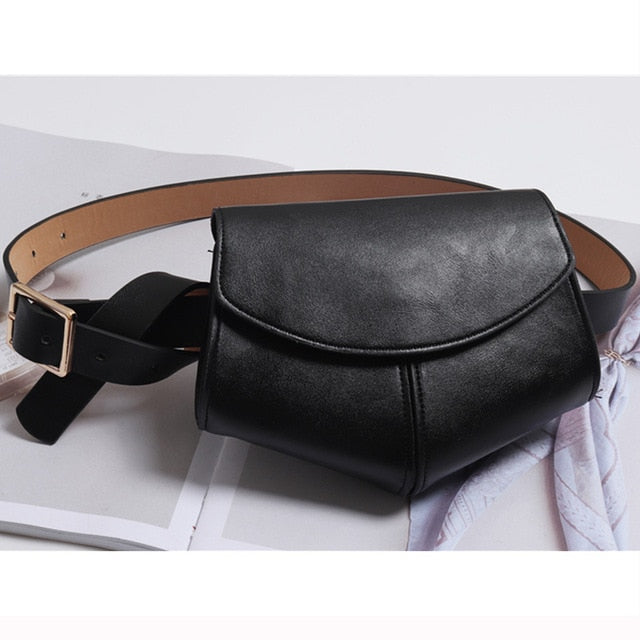 Women Serpentine Fanny Pack Ladies New Fashion Waist Belt Bag Mini Disco Waist bag Leather Small Shoulder Bags