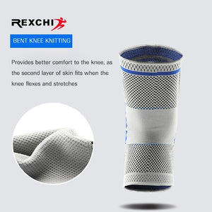 Elastic Basketball Knee Pads Support Silicon Padded Patella Brace Kneepad Protective Gear for Volleyball Sports Safety