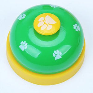 Pet Toy Training Called Dinner Small Bell Footprint Ring Dog Toys