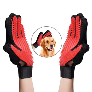 Cat Grooming Gloves Dog Hair Remover Gentle Deshedding Brush Comb Tool Pet Massage Mitt with Enhanced Long/Short Fur