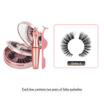 Load image into Gallery viewer, Double Layer Magnetic False Eyelashes &amp; Magnetic Eyeliner 5 Magnets Natural Soft Fake Eyelashes Extension 2 Pairs with Tweezers
