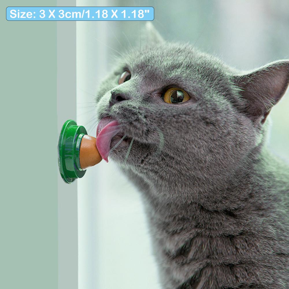 Catnip Wall Ball Healthy Cat Snacks Catnip Sugar Candy Licking Nutrition Gel Energy Ball Toy