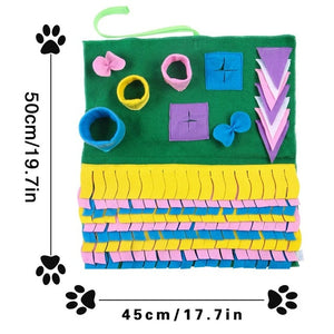 Pet Dog Snuffle Mat Pet Sniffing Training Blanket Detachable Fleece Pads Dog Mat Relieve Stress Nosework Puzzle Toy Pet Nose Pad