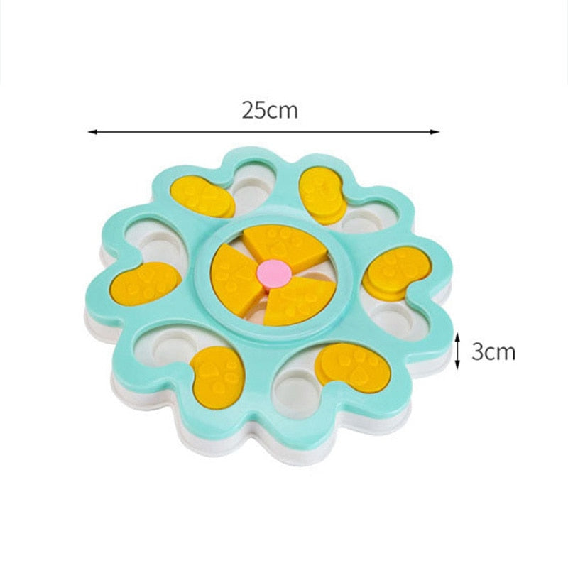 pawstrip Educational Dog Toys Flower Design Anti Choke Dog Bowl Puppy Dog Food Dispenser Pet Dog Training Toys 25*3cm