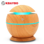 Load image into Gallery viewer, USB Aroma Humidifier Aromatherapy Wood Grain 7 Color LED Lights Electric Aromatherapy Essential Oil Aroma Diffuser 130ml humidif
