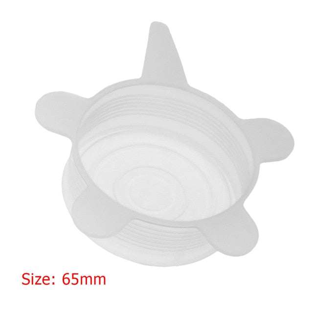 1/6 PCS Reusable silicone stretch lids universal lid Silicone food wrap bowl pot lid silicone cover pan cooking Kitchen Stoppers