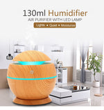 Load image into Gallery viewer, USB Aroma Humidifier Aromatherapy Wood Grain 7 Color LED Lights Electric Aromatherapy Essential Oil Aroma Diffuser 130ml humidif
