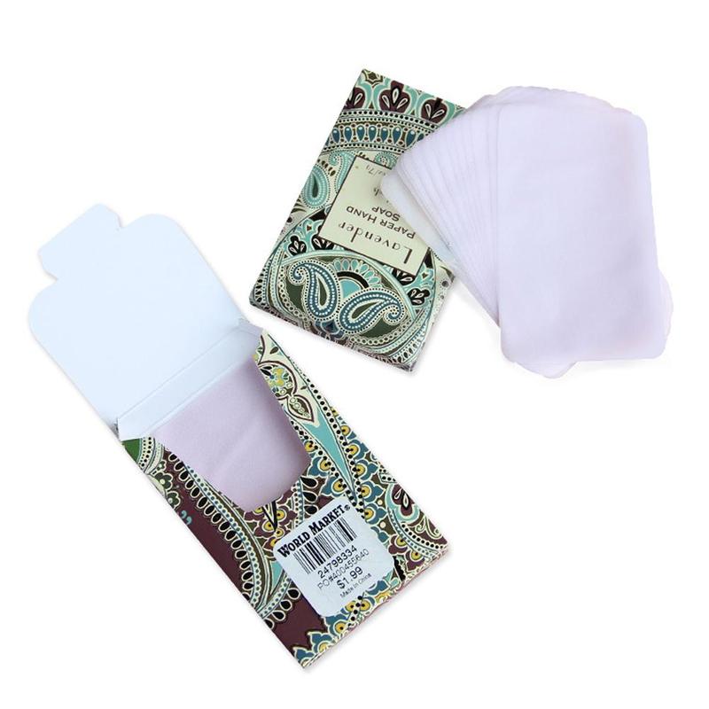 25pcs Outdoor travel wash your hands with paper towels for cleaning incense slices disposable soapbox portable soap mini-soap