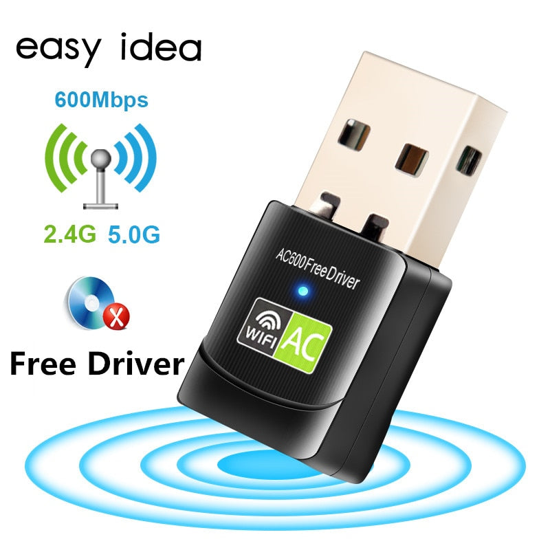 WIFI, Free Driver USB Adapter 600Mbps