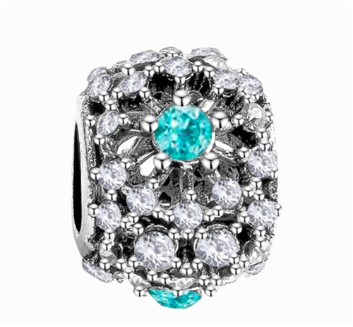 Big Ball Stars Crystal Flowers DIY Bead Fits Original Pandora