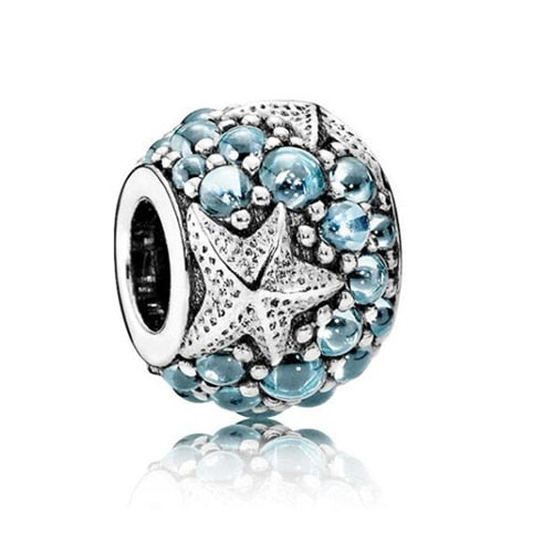 Big Ball Stars Crystal Flowers DIY Bead Fits Original Pandora