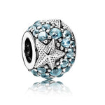 Load image into Gallery viewer, Big Ball Stars Crystal Flowers DIY Bead Fits Original Pandora
