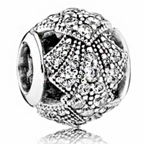 Big Ball Stars Crystal Flowers DIY Bead Fits Original Pandora