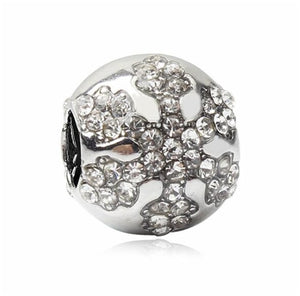 Big Ball Stars Crystal Flowers DIY Bead Fits Original Pandora