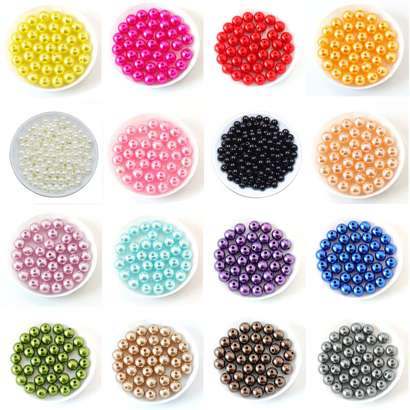 Hole ABS Imitation Pearl Beads