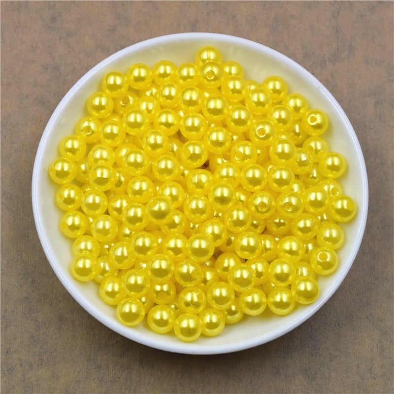 Hole ABS Imitation Pearl Beads