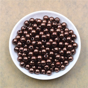 Hole ABS Imitation Pearl Beads