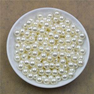 Hole ABS Imitation Pearl Beads