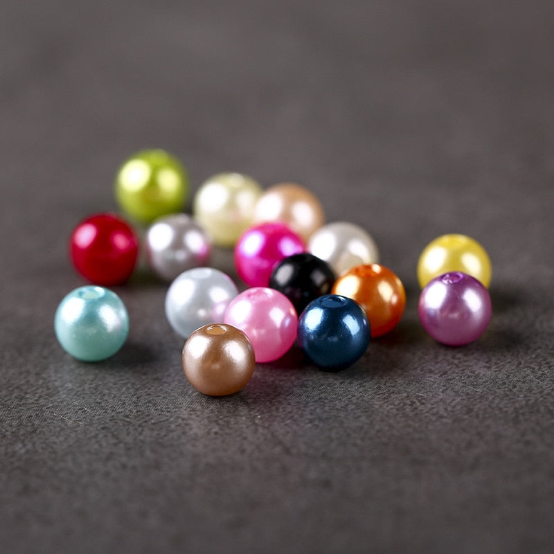 Hole ABS Imitation Pearl Beads