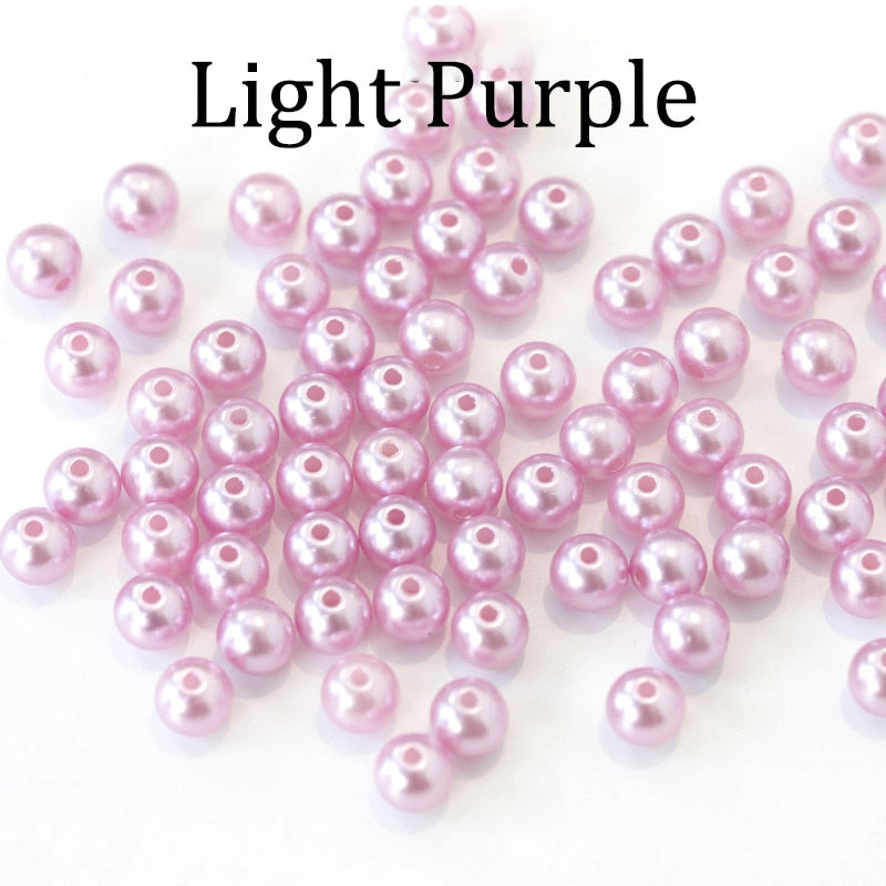 Hole ABS Imitation Pearl Beads