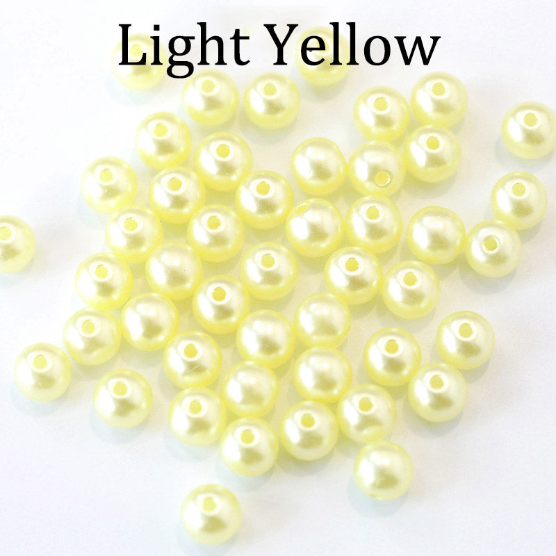 Hole ABS Imitation Pearl Beads