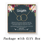 Load image into Gallery viewer, Necklace Infinity Double Circles Pendant For Daughter From Mom
