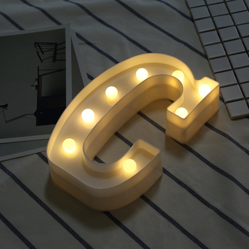 Luminous LED Night Letter, All Alphabet