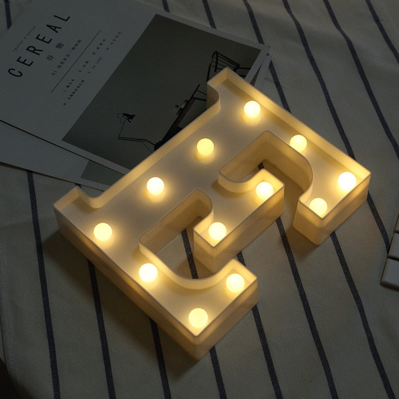 Luminous LED Night Letter, All Alphabet