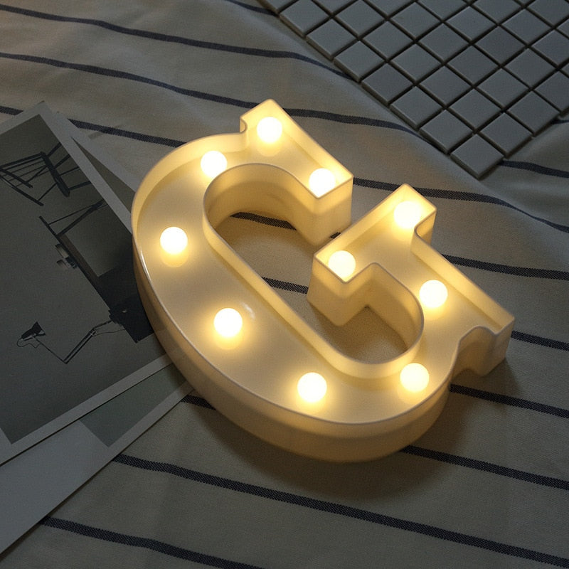 Luminous LED Night Letter, All Alphabet