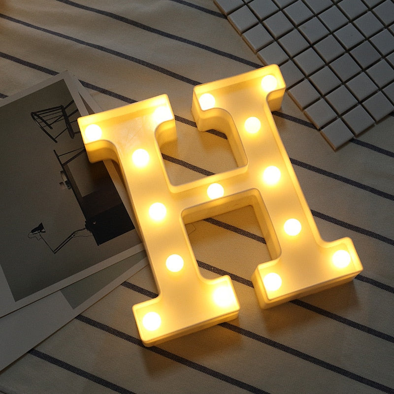 Luminous LED Night Letter, All Alphabet