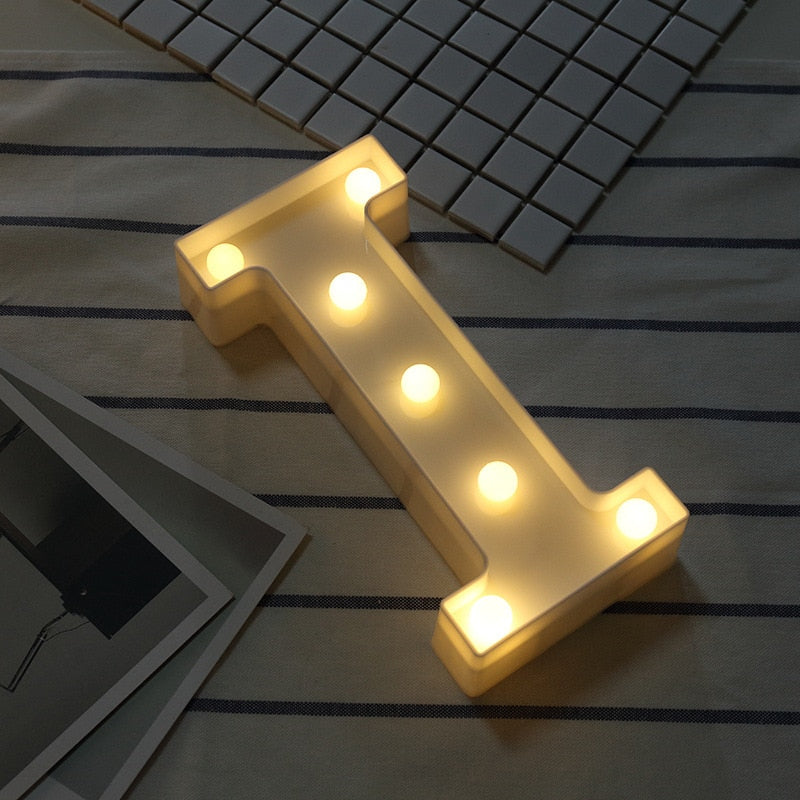 Luminous LED Night Letter, All Alphabet