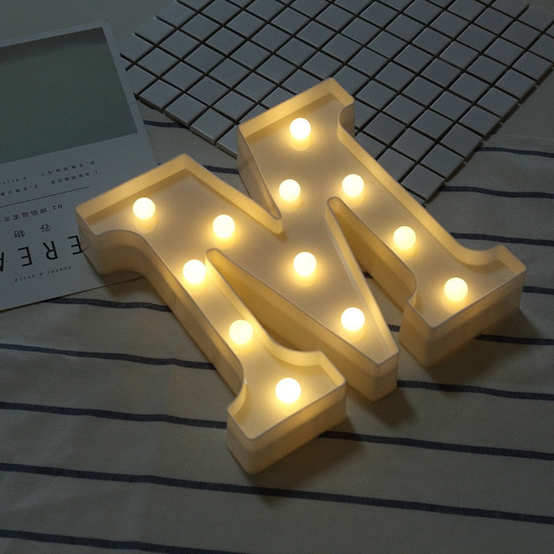 Luminous LED Night Letter, All Alphabet