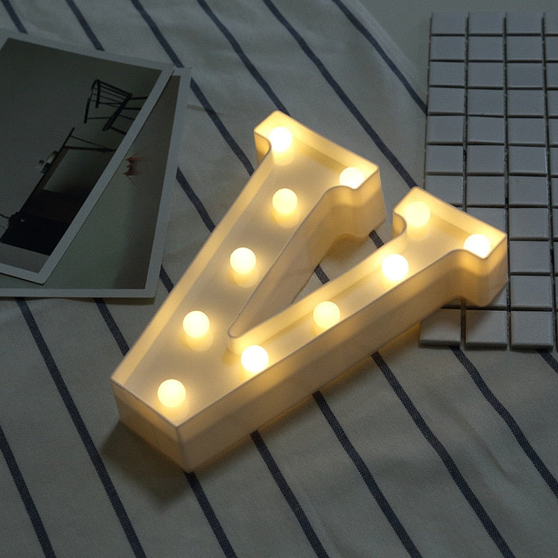 Luminous LED Night Letter, All Alphabet