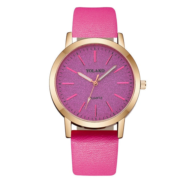 Casual Leather Band  Wristwatch