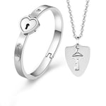 Load image into Gallery viewer, Set of Jewelry: Lock Key Bracelet &amp; Necklace
