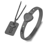 Load image into Gallery viewer, Set of Jewelry: Lock Key Bracelet &amp; Necklace
