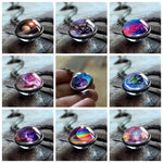 Load image into Gallery viewer, Nebula Galaxy Double Sided Pendant Necklace
