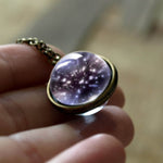 Load image into Gallery viewer, Nebula Galaxy Double Sided Pendant Necklace
