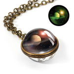 Load image into Gallery viewer, Nebula Galaxy Double Sided Pendant Necklace
