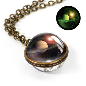 Nebula Galaxy Double Sided Pendant Necklace