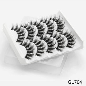 3D Mink Hair False Eyelashes Natural / Thick Long, 5 pairs