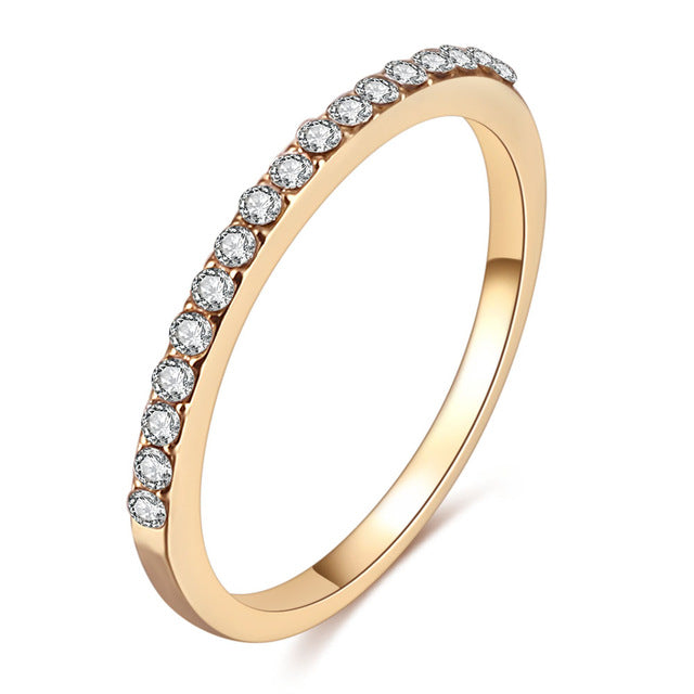 Classic Luxury Mini Crystal Zircon Ring