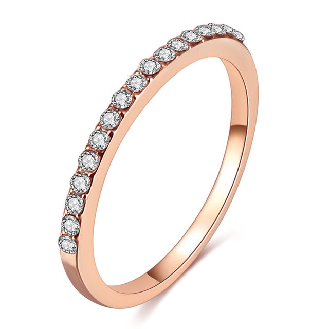 Classic Luxury Mini Crystal Zircon Ring