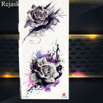 Load image into Gallery viewer, Temporary Purple Rose Tattoo
