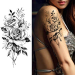 Load image into Gallery viewer, Temporary Purple Rose Tattoo
